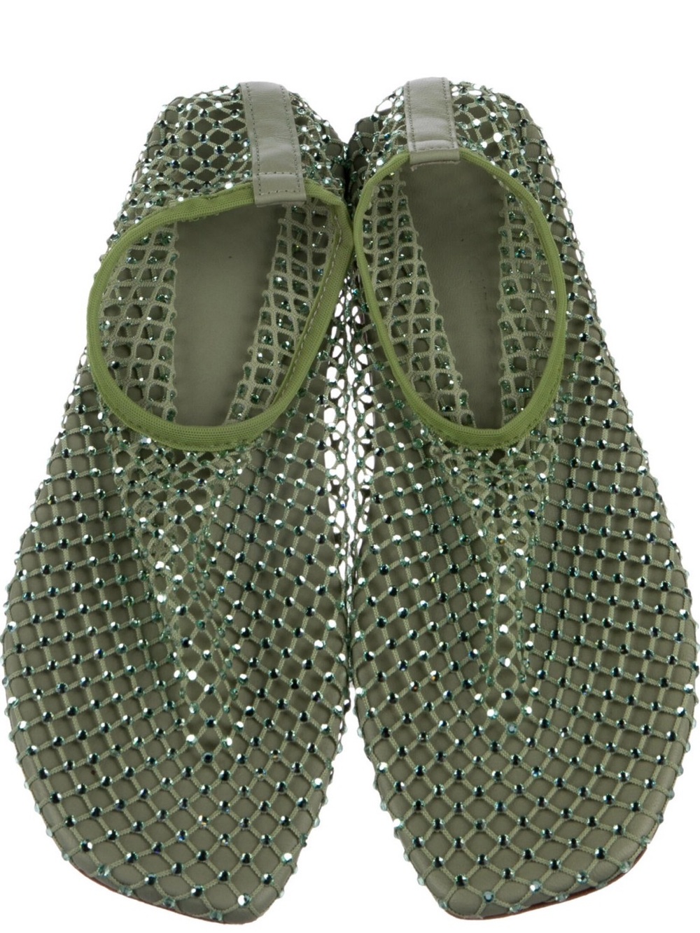 Christopher Esber crystal mesh flats size 6